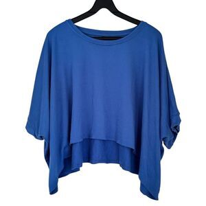 Savvi Blue Oversized Dolman Sleeve Blouse Size XS/SM
